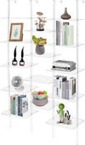 Clear Geometric 5-Tier Acrylic Bookshelf