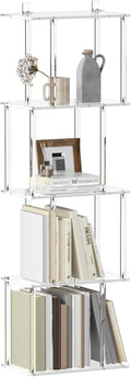 Clear S Shaped 5-Tier Acrylic Bookshelf