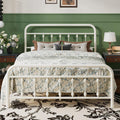 Off White Victorian Full Metal Bed Frame