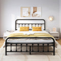 Black Victorian Queen Metal Bed Frame
