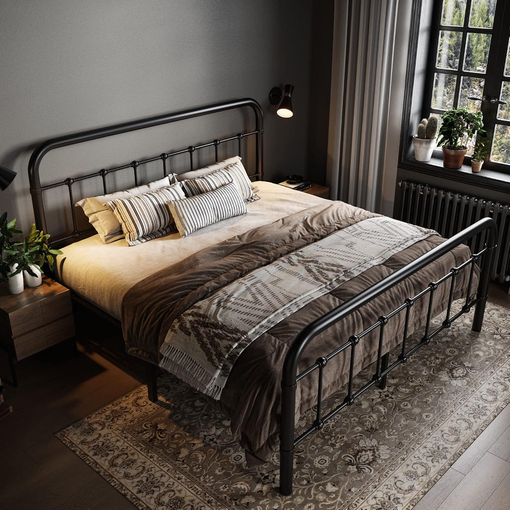 Queen Wrought Iron Metal Bed Frame