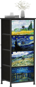 Slim 4 Drawer Steel Frame Vertical Storage Dresser