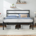 Black Full Metal Bed Frame Headboard Footboard