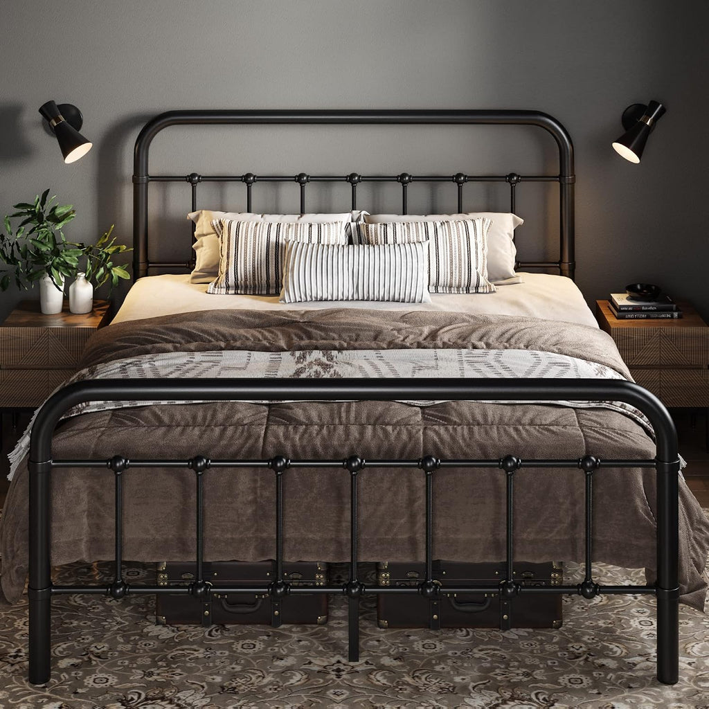Queen Wrought Iron Metal Bed Frame
