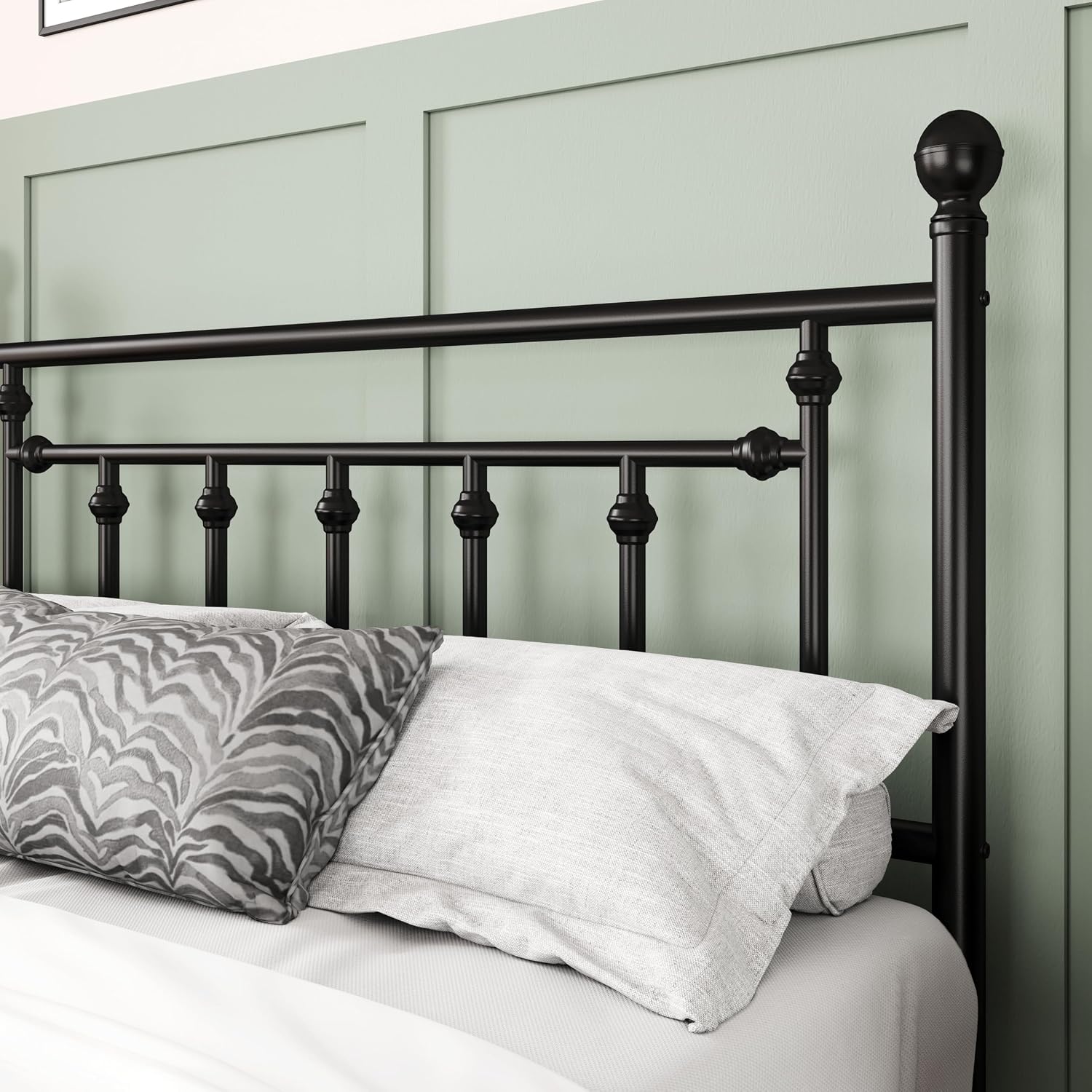 Queen Metal Bed Vintage Storage Frame