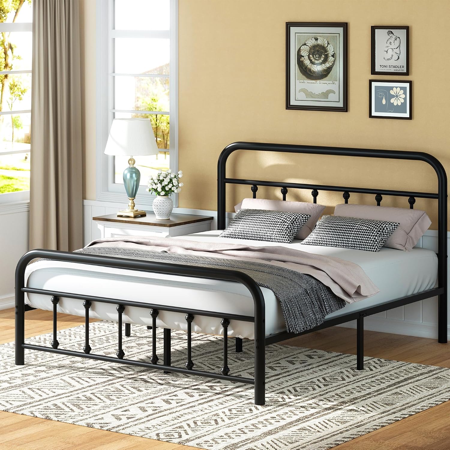 Queen Metal Bed Frame Storage Slats