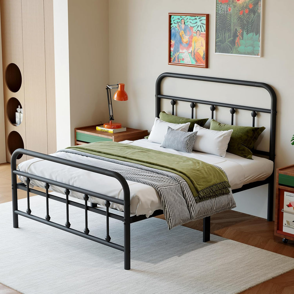 Black Twin Storage Metal Bed Frame
