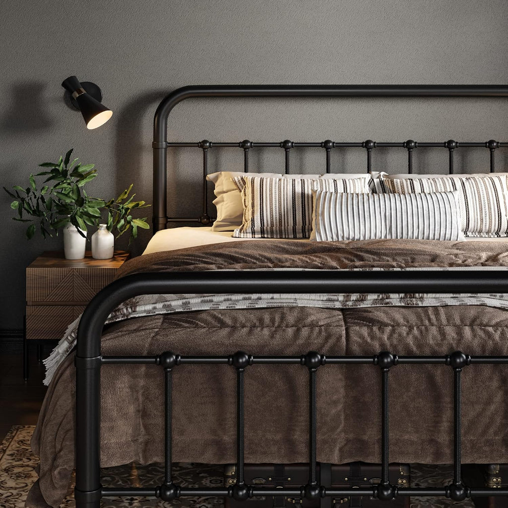 Queen Wrought Iron Metal Bed Frame